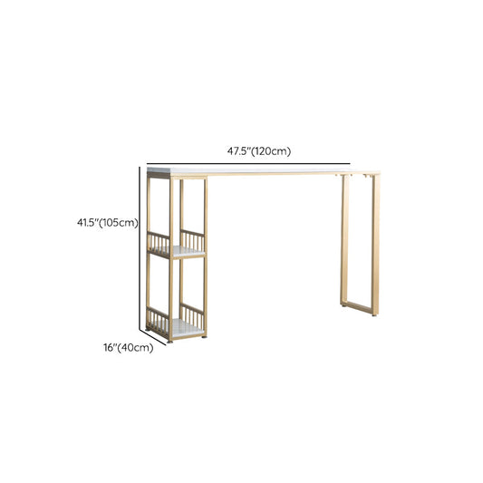 グラムバーハイトテーブルソリッドウッドトップビストロパブテーブル2つの棚付き