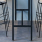 Table de bar de style moderne, bureau de bar de bistro fixe en faux marbre avec repose-pieds