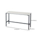 Table de bar de style moderne, bureau de bar de bistro fixe en faux marbre avec repose-pieds