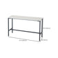 Table de bar de style moderne, bureau de bar de bistro fixe en faux marbre avec repose-pieds