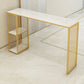 Modern Bar-height Table Faux Marble Top Bistro Pub Table with 2 Shelves Clearhalo 'Bar Furniture' 'Bar Tables' 'bar_tables' 'furn' 'furn_bar_tables' 'Furniture' 'Kitchen & Dining Furniture' 6412667