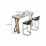 パティオの使用のためのモダンなバーハイトテーブルフェイクマーブルトップビストロパブテーブル