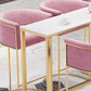 Mesa moderna con altura de barra, mesa de Bar con tapa de mármol sintético para sala de estar