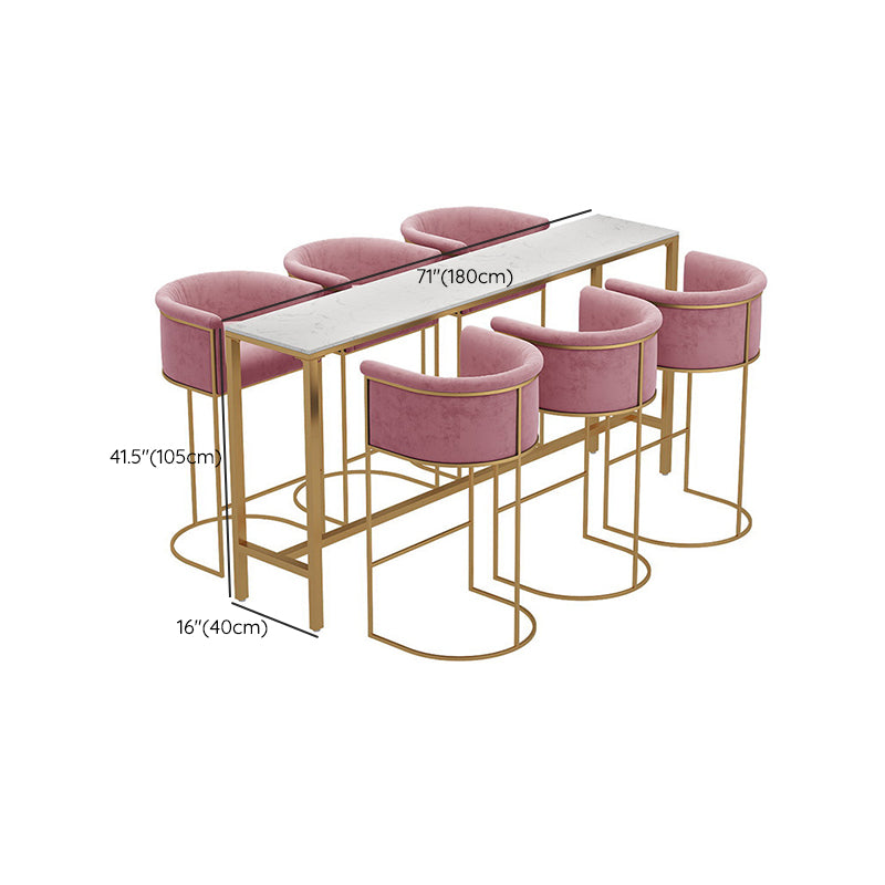 Mesa moderna con altura de barra, mesa de Bar con tapa de mármol sintético para sala de estar