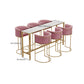 Mesa moderna con altura de barra, mesa de Bar con tapa de mármol sintético para sala de estar