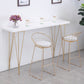 Rechteckiger Bartisch im Glam-Stil, Bartisch aus Holz mit 4 Beinen