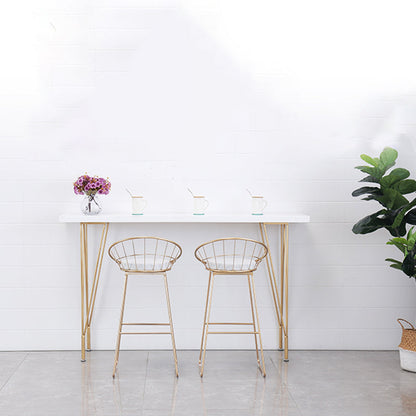 Rechteckiger Bartisch im Glam-Stil, Bartisch aus Holz mit 4 Beinen