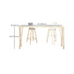 Rechteckiger Bartisch im Glam-Stil, Bartisch aus Holz mit 4 Beinen