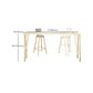 Rechteckiger Bartisch im Glam-Stil, Bartisch aus Holz mit 4 Beinen