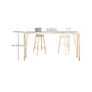Rechteckiger Bartisch im Glam-Stil, Bartisch aus Holz mit 4 Beinen