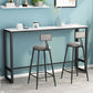 Mesa moderna con altura de barra, mesa de bar con tapa de mármol sintético para uso en Patio