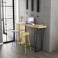 Industrial Rectangle Bistro Bar Desk Pine Solid Wood Bar Dining Table 47.2"L x 15.7"W x 39.4"H Black Without Chairs Clearhalo 'Bar Furniture' 'Bar Tables' 'bar_tables' 'furn' 'furn_bar_tables' 'Furniture' 'Kitchen & Dining Furniture' 6412769
