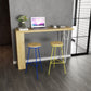 Industrial Rectangle Bistro Bar Desk Pine Solid Wood Bar Dining Table White Without Chairs Clearhalo 'Bar Furniture' 'Bar Tables' 'bar_tables' 'furn' 'furn_bar_tables' 'Furniture' 'Kitchen & Dining Furniture' 6412770