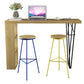 Industrial Rectangle Bistro Bar Desk Pine Solid Wood Bar Dining Table Black Without Chairs Clearhalo 'Bar Furniture' 'Bar Tables' 'bar_tables' 'furn' 'furn_bar_tables' 'Furniture' 'Kitchen & Dining Furniture' 6412773