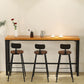 Industrial Bar-height Table Solid Wood Top Bistro Pub Table for Patio Use