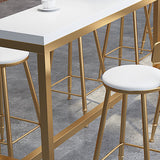 グラムスタイルの長方形バーテーブル松のソリッドウッドバーの高さのテーブルとフットレスト