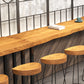 Tavolo industriale da bar con piano in legno massello, tavolo da pub bistrot con base nera