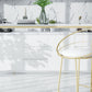 Glam Style Rectangle Bar Table Faux Marble Fixed Bar Height Table for Indoor Clearhalo 'Bar Furniture' 'Bar Tables' 'bar_tables' 'furn' 'furn_bar_tables' 'Furniture' 'Kitchen & Dining Furniture' 6412976