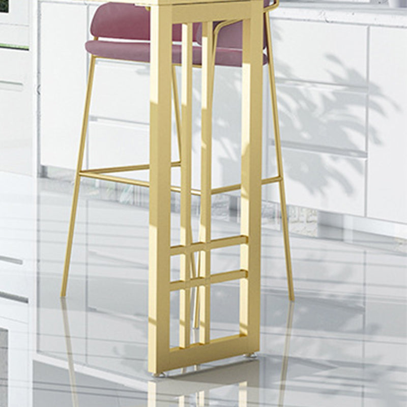 Glam Style Rectangle Bar Table Faux Marble Fixed Bar Height Table for Indoor Clearhalo 'Bar Furniture' 'Bar Tables' 'bar_tables' 'furn' 'furn_bar_tables' 'Furniture' 'Kitchen & Dining Furniture' 6412979