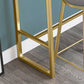 Mesa de bar rectangular de color blanco Mesa de bar de mármol sintético estilo Glam