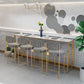 Moderner Bartisch mit weißer Kunstmarmorplatte, Bistro-Bartisch