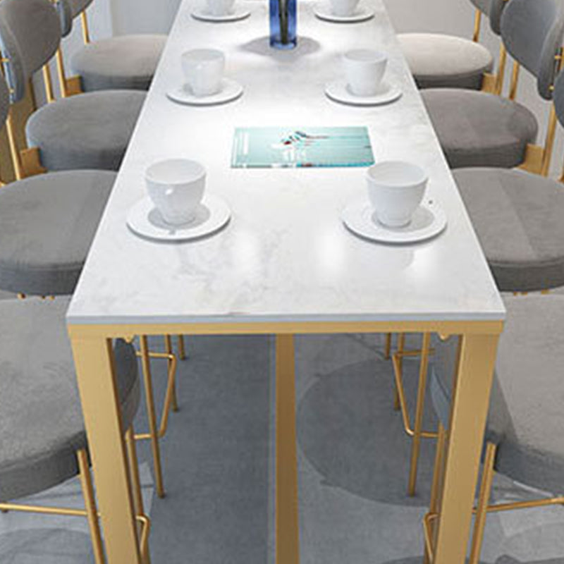 Moderner Bartisch mit weißer Kunstmarmorplatte, Bistro-Bartisch