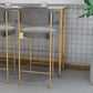 Moderner Bartisch mit weißer Kunstmarmorplatte, Bistro-Bartisch