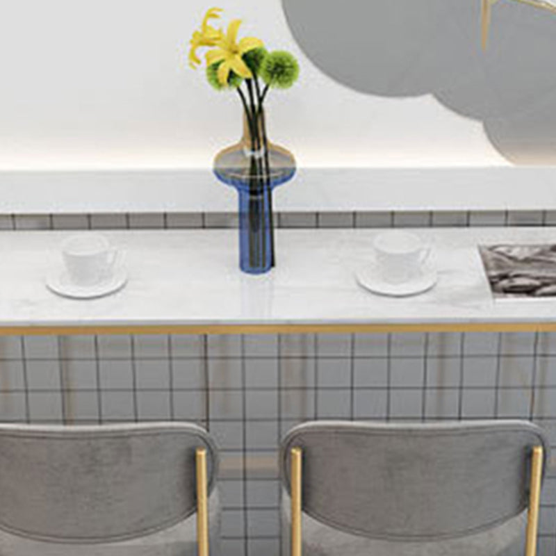 Moderner Bartisch mit weißer Kunstmarmorplatte, Bistro-Bartisch