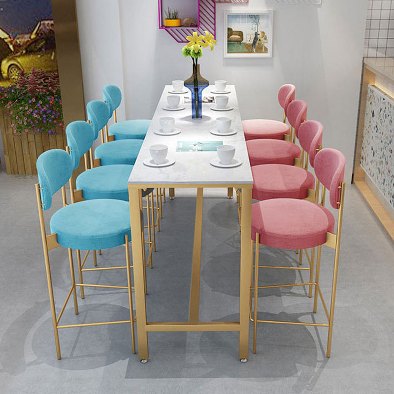 Moderner Bartisch mit weißer Kunstmarmorplatte, Bistro-Bartisch