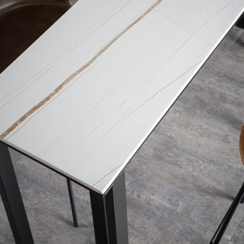 Industrial Bar Height Table Stone Top Bistro Bar Table for Patio Use Clearhalo 'Bar Furniture' 'Bar Tables' 'bar_tables' 'furn' 'furn_bar_tables' 'Furniture' 'Kitchen & Dining Furniture' 6413142