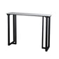 Industrial Bar Height Table Stone Top Bistro Bar Table for Patio Use White-Gold Without Chairs Clearhalo 'Bar Furniture' 'Bar Tables' 'bar_tables' 'furn' 'furn_bar_tables' 'Furniture' 'Kitchen & Dining Furniture' 6413143