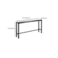 Mesa de bar industrial con tapa de madera maciza y base negra