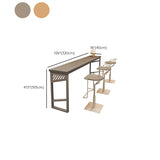 Industrial Rectangle Bistro Bar Desk Solid Wood Bistro Table with Double Pedestal Clearhalo 'Bar Furniture' 'Bar Tables' 'bar_tables' 'furn' 'furn_bar_tables' 'Furniture' 'Kitchen & Dining Furniture' 6413202