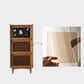 Contemporary Cabinet Bar Pulls Solid Wood with Glass Doors Paned Accent Cabinet