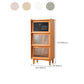 Contemporary Cabinet Bar Pulls Solid Wood with Glass Doors Paned Accent Cabinet