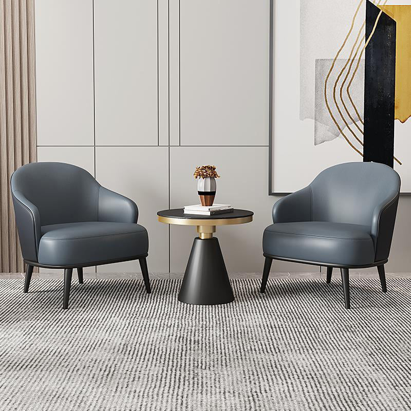 Contemporary Barrel Accent Chair Modern Arms Included Accent Armchair Clearhalo 'Accent Chairs' 'accent_chairs' 'Chairs & Seating' 'furn' 'furn_accent_chairs' 'Furniture' 'Living Room Furniture' 6413304