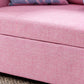 Pink Metal Daybed with Upholstered Contemporary Convertible Kids Bed