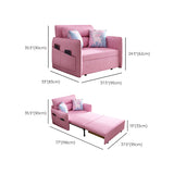 Pink Metal Daybed with Upholstered Contemporary Convertible Kids Bed Clearhalo 'furn' 'furn_futons' 'Furniture' 'Futons & Daybeds' 'Futons' 'Living Room Furniture' 6413406