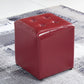 White Modern Square Standard Stain Resistant Standard for Drawing Room Red 1 Piece Clearhalo 'furn' 'furn_ottomans_poufs' 'Furniture' 'Living Room Furniture' 'Ottomans & Poufs' 'ottomans_poufs' 6413643