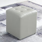 White Modern Square Standard Stain Resistant Standard for Drawing Room Grey 1 Piece Clearhalo 'furn' 'furn_ottomans_poufs' 'Furniture' 'Living Room Furniture' 'Ottomans & Poufs' 'ottomans_poufs' 6413659