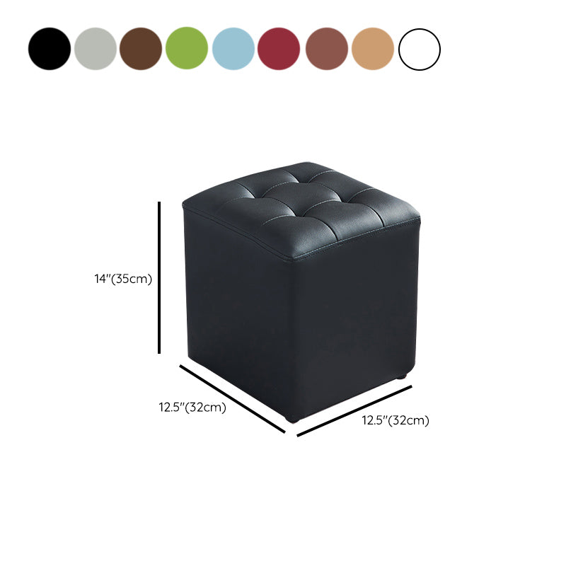 White Modern Square Standard Stain Resistant Standard for Drawing Room Clearhalo 'furn' 'furn_ottomans_poufs' 'Furniture' 'Living Room Furniture' 'Ottomans & Poufs' 'ottomans_poufs' 6413665