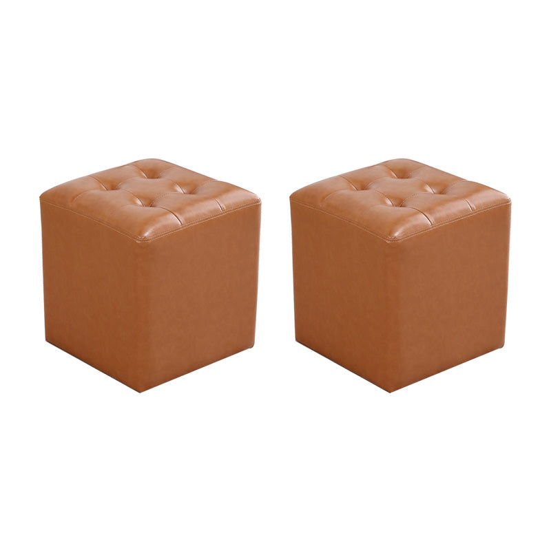 Moderno pouf in pelle di cuoio resistente all'acqua Pouf per soggiorno