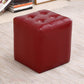 Modern Leather Pouf Water Resistant Square Pouf for Living Room