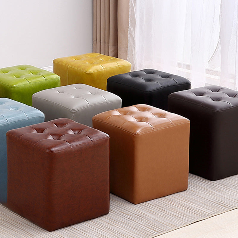Moderno pouf in pelle di cuoio resistente all'acqua Pouf per soggiorno