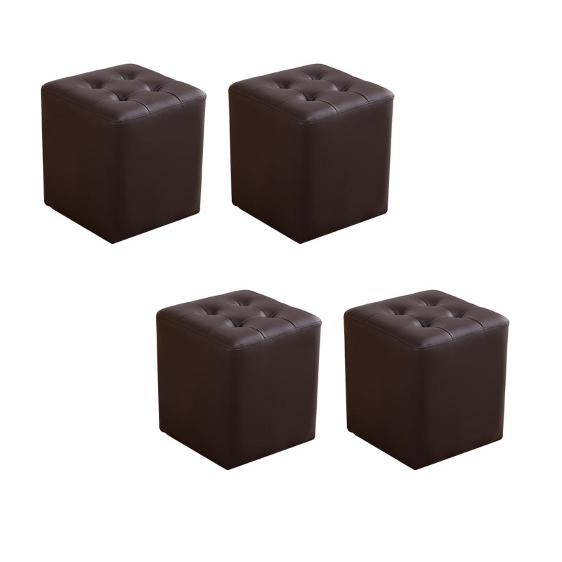 Moderno pouf in pelle di cuoio resistente all'acqua Pouf per soggiorno