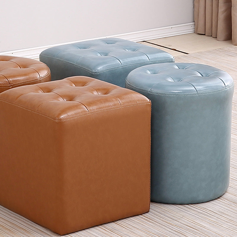Moderno pouf in pelle di cuoio resistente all'acqua Pouf per soggiorno
