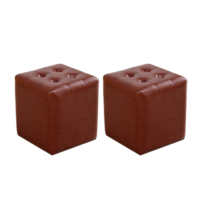 Moderno pouf in pelle di cuoio resistente all'acqua Pouf per soggiorno