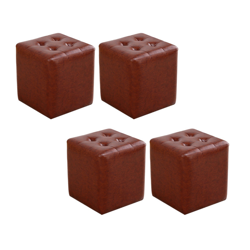 Moderno pouf in pelle di cuoio resistente all'acqua Pouf per soggiorno