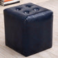 Modern Leather Pouf Water Resistant Square Pouf for Living Room