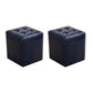 Modern Leather Pouf Water Resistant Square Pouf for Living Room